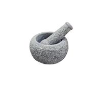 gadget da cucina Set mortaio e pestello Smerigliatrice for spezie in granito resistente, grigio non lucidato(Grande)