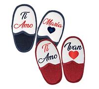 gadgeteventi Coppia Pantofole uomo donna love in tessuto personalizzata con foto, immagini e testo