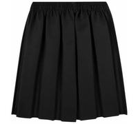 Gadgets Mafia Gonna per uniforme scolastica, per ragazze per il rientro a scuola, scatola pieghettata, rotonda, elasticizzata in vita, età 2-16 anni, Nero , 4-5 Anni