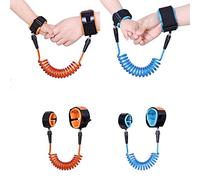 GadgetsForYou! Bracciale Sicurezza Bambino Anti Smarrimento Regolabile Blu Arancione Guinzaglio