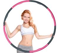 Gadgetzone Imbottito di Gommapiuma Ponderata Eserzio Hula Hoop 1.2KG 100cm Larghezza (1M) Divides Into 8 Ricambi Semplice Veloce Compatto Portatile Esercizi Fitness Equipment Personal Palestra