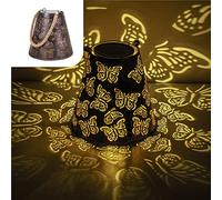 Gadgy lanterna solare marocchina - lampada solare da tavolo per giardino esterno - lampada solare marocchina - lampada solare da giardino per illuminazione sostenibile - luci solari da giardino
