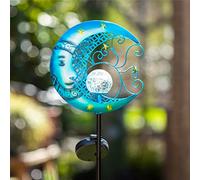 Gadgy Luci solari da giardino per esterni, illuminazione a LED, impermeabile, a forma di luna, decorazione solare per giardino, terrazza, sentiero o balcone