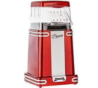 Gadgy Macchina Popcorn | Macchina per Pop Corn ad Aria Calda l Preparazione Salutare, Senza Olio o Grassi l 1200W Macchina Pop Corn con Misurino e Coperchio Superiore Rimovibile l Rosso Retrò