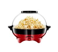 Gadgy Macchina Popcorn | Macchina per Pop Corn ad Aria Calda l Preparazione Salutare, Senza Olio o Grassi l Macchina Pop Corn con Misurino e Coperchio Superiore Rimovibile l Rivestimento Rosso Retrò