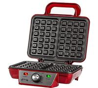 Gadgy® Piastra per Waffle alla Belga 1000W - Superficie Antiaderente - 2 Piastre da 23x16,8 cm - Temperatura Regolabile e Indicatori LED - Ideale per Feste e Dessert