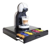 Gadgy Porta Capsule Dolce Gusto | Contenitore per 36 Capsule Caffè Dolce Gusto | Portacapsule in Acciaio Inossidabile | Portacapsule Nero per Ordinare e Risparmiare Spazio
