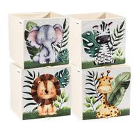 Gadgy Scatola Portaoggetti per Bambini - Set di 4 Scatole Portaoggetti per la Stanza dei Bambini - Compatibile con Scatole Kallax per Bambini - Scatole Pieghevoli per Bambini 33x33x33 cm