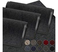 GadHome Tappeto Ingresso casa Grigio Antracite 90x150 cm|Tappeto da Esterno, intrappola la Polvere| Zerbino Impermeabile Lavabile Resistente allo Sporco | Tappetino Antiscivolo Cucina, Camera da Letto