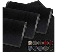 GadHome Tappeto Ingresso casa, Nero 60x90 cm|Tappeto da Esterno, intrappola la Polvere | Zerbino Impermeabile, Lavabile, Resistente allo Sporco | Tappetino Antiscivolo Cucina, Camera da Letto