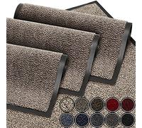 GadHome Zerbino per porta d’ingresso, porta esterna, corridoio d’ingresso, cucina, camera, impermeabile, lavabile, robusto, antiscivolo, trattiene la polvere, 60 x 90 cm, grigio/beige
