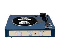 Audio & Hi-Fi Gadhouse: BRAD Retro Record Player (Blue Navy) (Built-In Bluetooth