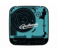 Gadhouse Cosmo Solar Edition - Giradischi in vinile portatile Bluetooth, radio FM, streaming, scheda USB/SD, altoparlanti stereo integrati, modalità DJ, design classico trasparente, verde Giove