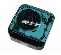 Gadhouse Cosmo Solar Edition - Giradischi in vinile portatile Bluetooth, radio FM, streaming, scheda USB/SD, altoparlanti stereo integrati, modalità DJ, design classico trasparente, verde Giove