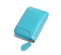 GADIEMKENSD Credit Card Holder Rfid Blocking Sleeve Wallet with Zipper Cute Carteras Para Mujer Tarjetero De Purse for Travel Mens Business Card Cases Cash Envelopes Wallet for Women's Gift Sky Blue