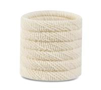 GADIEMKENSD Elastici per Capelli per Donne Senza Danno Fasce di Gomma alla Moda per Capelli Spessi Porta-Coda Morbidi Accessori per Palestra Fascie per Sport di Pallavolo 6 pezzi, Beige