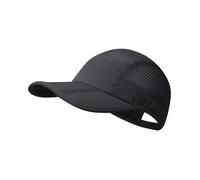 GADIEMKENSD Folding Running Man Hat,Visors Sport cap Summer Mesh Quick-Drying Hat Women Baseball cap Hiking Breathable Waterproof Trucker Hat with 3.54in Brim 19-24in Adjustable Unisex Hat 63g Black