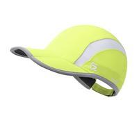 GADIEMKENSD Quick Dry Sports Hat Lightweight Breathable Soft Outdoor Run cap (Folding Series,Bright Green)