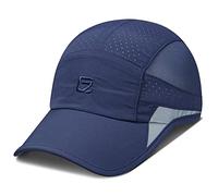 GADIEMKENSD Running Mens Outdoor Hat Unstructured Baseball cap UPF 50 UV SPF Exercise Run Caps Reflective Breathable Light Sun Hats Quick Dry Mesh Summer Sports Hat cap Men Woman Navy Blue