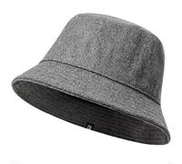 GADIEMKENSD Winter Bucket Hat - Premium Wool, Packable, Plain Colors, Warm Soft Felt Wool Bucket Hats for Women Men Unisex Casual Outdoor Hiking Fisherman cap Dark Gray M
