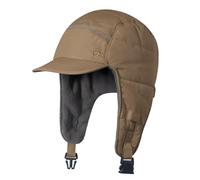 GADIEMKENSD Winter Trapper Hunting Hat with Earflaps Brim Visor Reflective Baseball cap Warm Aviator Hats for Ski Rain Work Golf Running Outdoor Brown