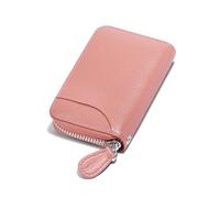 GADIEMKENSD Women Credit Card Holder Small Rfid Wallet Zipper for Travel Leather Accordion Wallets Inserts Case Photo Business Cards Organizer Cute Compact Credit Card Slot Cash Slots Deep Pink