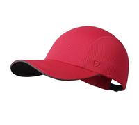 GADIEMKENSD Women's Race Day Running Hat Performance Mesh Baseball cap - Excellent Ventilation, Lightweight, Reflective Safety Ponytail Hats for Exercise Golf Hiking Beach Workout Gym Red