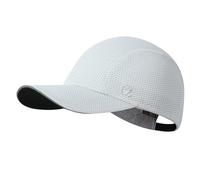 GADIEMKENSD Women's Race Day Running Hat Performance Mesh Baseball cap - Excellent Ventilation, Lightweight, Reflective Safety Ponytail Hats for Exercise Golf Hiking Beach Workout Gym Light Gray