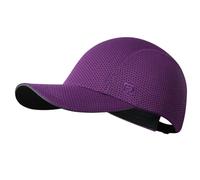 GADIEMKENSD Women's Race Day Running Hat Performance Mesh Baseball cap - Excellent Ventilation, Lightweight, Reflective Safety Ponytail Hats for Exercise Golf Hiking Beach Workout Gym Dark Purple