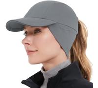 GADIEMKENSD Women's Winter Reflective Fleece Ponytail Hat with Drop Down Ear Warmer for Outdoor Activity cap