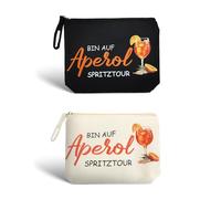 GADITIEK 2 pezzi Aperol bag, Aperol Spritz cosmetic bag per regalo di compleanno, Aperol Spritz gift set come idea regalo per tutti gli adulti, Il miglior regalo per gli amanti del cocktail