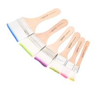 GADITIEK 6 pieces flat brushes for brush acrylic paint, acrylic brush set-12、20、30、45、55、70mm width, artist oil paint brush set with wooden handles for paint, stain, glue, adhesive, painting