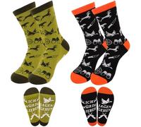 GADITIEK Regali da cacciatore per uomini, calzini da caccia da uomo 35 - 46, calzini antiscivolo e divertenti, idea regalo per gli appassionati di attività all'aperto, regalo per cacciatori, Natale
