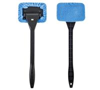 GADLANE Detergente per parabrezza a lunga portata - Confezione da 2 strumenti per la pulizia dei finestrini dell'auto con manico lungo in microfibra, panno antiappannante, ideale per la rimozione