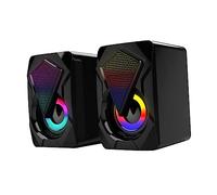 Gadpiparty 1 Paio di Altoparlanti Audio Compatti per Computer per Giochi Mini Stereo Cablati Piccoli E Moderni con Plastica Ingegneristica Nera Professionale