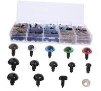 Gadpiparty 1 Scatola Occhi Sicurezza per Pupazzi DIY Occhietti Triangolari e Ovali Plastica per Amigurumi e Lavoretti Accessori per Colorati e Neri Sicuri e Facili da Usare