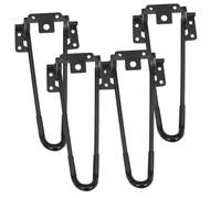 Gadpiparty 1 Set base tavolo pieghevole di grandi dimensioni gambe livellatori acciaio supporto pesante gamba del tavolo a ribalta estensione della tabella ferro da stiro Black