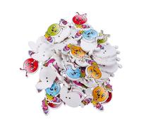 Gadpiparty 1 Set Bottoni In Legno Bottoni Grandi Blu Da Cucito A Forma Di Insetto A Forma Di Bruco Piccoli Multifunzionali Per Scrapbooking 100 pezzi