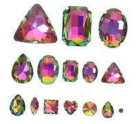 Gadpiparty 1 Set Decorazione per Trapano Ad Artiglio A Forma di Strass d'Argento Creazione Gemme da Cucire Cucito di Gioielli Cucire Strass Artiglio Strass Lega 50 Pezzi