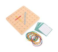 Gadpiparty 1 Set Di Strumenti Per La Piastra Per Unghie Per La Matematica Primaria Per Strumento Di Apprendimento Per Geoboard Per Piccoli Geoboard Per La Scuola Giocattoli