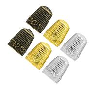 Gadpiparty 1 Set Ditali da Cucito Proteggi Dita Resistenti per Cucire Accessori Cucito Pratico per Principianti Color Bronzo Antico 6 Pezzi