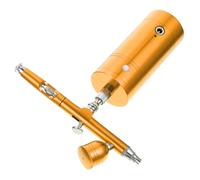 Gadpiparty 1 Set Kit aerografo Artigianale Carica USB Pompa Aria Portatile Pile d Ricaricabili batterie Ricaricabili Kit aerografo Ricaricabile Kit Penna aerografo Acciaio Inossidabile Golden