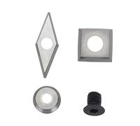 Gadpiparty 1 Set Lama Quadra in Carburo Di Tungsteno Inserti in Metallo Duro Punte in Metallo Duro Per Acciaio Temprato Chiave Inglese Punta Svasata Strumento Rotante Macchina Silver 4 Pz