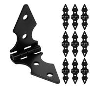 Gadpiparty 10 Pezzi Cerniere in Ferro per Cancelli da Giardino, Mini Cerniere Sostituibili per Porte e Recinzioni Esterne, Ferramenta Resistente per Giardino e Steccato Esterno