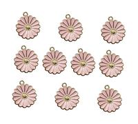 Gadpiparty 10 Pezzi Ciondoli Forma da Accessori Fai da Te per Collane Rosa Charm Chic per Creazioni Unici