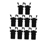 Gadpiparty 10 pezzi Clip Blocca Bidone Spazzatura in Plastica Nera Fibbia Pressione per Coperchi Pattumiera Esterna Resistente e Sicura per Casa Ufficio Parchi e Luoghi Pubblici