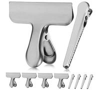Gadpiparty 10 pezzi Clip per Sacchetti Acciaio Inossidabile Molletta Sigillante per Alimenti e Documenti Clip Resistenti per Conservazione Snack Ricevute e Buste Domestico