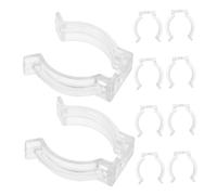 Gadpiparty 10 Pezzi Clip per Tubo Lampada Trasparenti Milky da Fissaggio Sicuro per Tubo Fluorescente e LED Adatte per Casa Ufficio e Spazi Commerciali