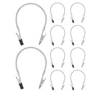 Gadpiparty 10 Pezzi Clip Portaprezzi Doppio Anima Pieghevole e Rivestimento | Acciaio Inox e Lega di Alluminio, Finitura Argento, per Note e Memo Scritti Manualmente su Scrivania e Superfici Lisce