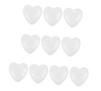 Gadpiparty 10 Pezzi Cuori Polistirolo Bianco per Decorazioni Fai da Te Palline Forma Cuore per Matrimoni e Creativo